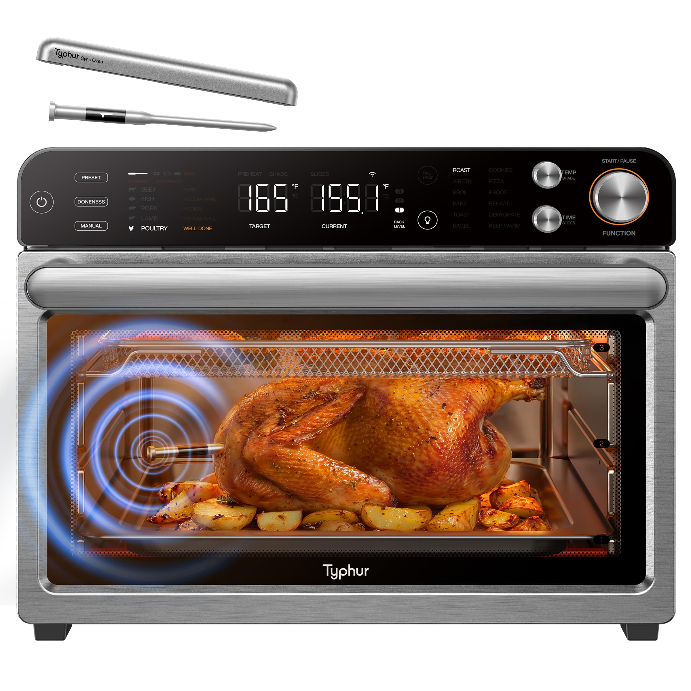 Amazon.com: Typhur Sync Air Fryer Oven with Wireless Meat